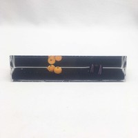 Presse-papiers en plastique transparent avec motif de dessin animé 3D, règle liquide colorée, décoration de bureau tendance pour la maison
