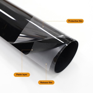 PET Black <strong>Stickers</strong> 1.52*16m <strong>Car</strong> Film Wrap <strong>Vinyl</strong> for Motorcycle PVC <strong>Car</strong> Body Wrapping Film Low Viscosity Import - Product Image 2