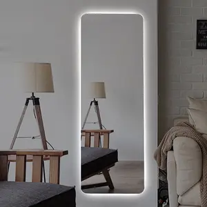 Big Wall LED Dressing Mirror Wall Full Mirror Smart LED Lighted Full Length Mirror