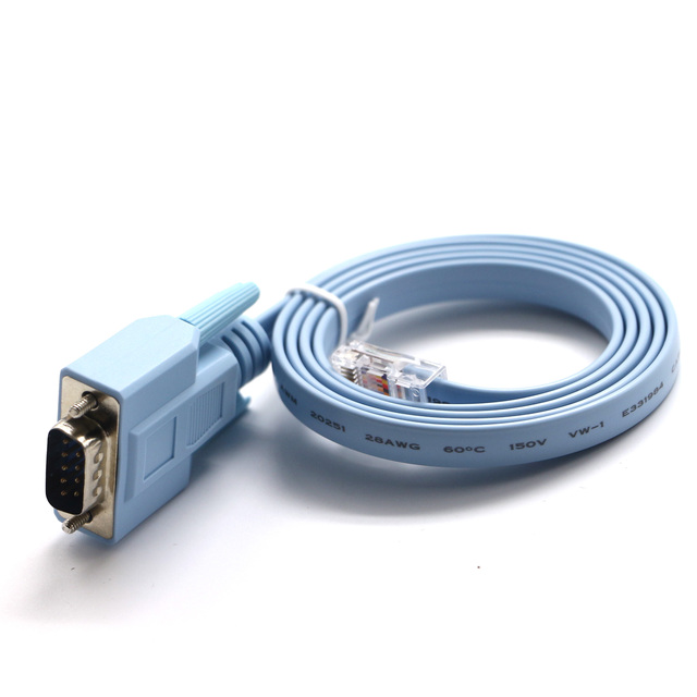 OEM/ODM RS232/RS485/RS422 DB9 Male/Female to RJ45 8P8C 8P4C Ethernet DC Laptop Network Console Cable