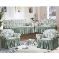 Housse de Canapé Extensible Jacquard Florale Sur Mesure Très Élastique, Protection de Meuble pour Fauteuil