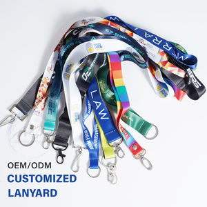 No MOQパーソナライズされたカスタム印刷ネックストラップストラップ付き昇華ポリエステルストラップ付き従業員名札用 - Product Image 1