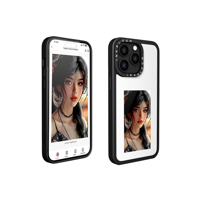 Skin-friendly Eink Smart Phone Cover Nfc Transfer Four-Color E-ink Display Smart DIY Mobile Phone Cases with Limitless Patterns