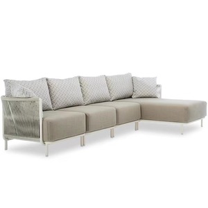Ensemble de salon de jardin en teck pour villa, canapé d'extérieur modulable, mobilier de jardin très demandé - Product Image 5