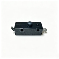 Micro-interrupteur à bouton-poussoir à plongeur, 2 bornes, contact NO, 250 V CA, interrupteur de fin de course à action rapide certifié pour machines et équipements moteur