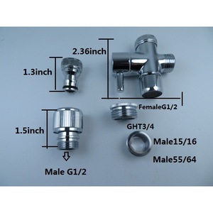 Faucet Diverter Adapter Dual Outlet Copper Wall Mounting Modern Design Bathroom Accessory - Product Image 2