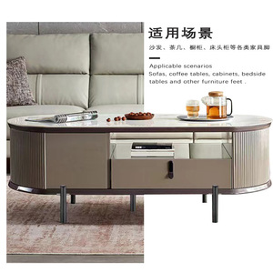 Pieds de meubles en alliage d'aluminium Wansheng, finition noir mat, style moderne et simple, pour canapé, table basse, meuble TV, accessoires de quincaillerie - Product Image 5