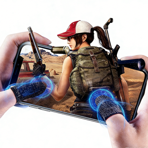 Fundas Protectoras para Dedos de Juego Personalizadas, Fundas Protectoras para Dedos de Fibra Plateada Profesional para Juegos de Teléfono Móvil Pubg <span class=keywords><strong>Freefire</strong></span> - Product Image 6