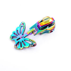 Couleur arc-en-ciel en métal personnalisé sac à main <span class=keywords><strong>fermeture</strong></span> <span class=keywords><strong>éclair</strong></span> <span class=keywords><strong>curseur</strong></span> extracteur - Product Image 2