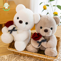 Oursons en Peluche Personnalisés pour Vente en Gros, Jouets Doux Écologiques en Peluche pour Cadeau de Saint-Valentin Commande en Gros