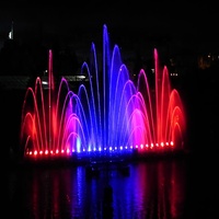 Fuente Musical Danzante Comercial Grande para Exteriores Water Faery de Acero Inoxidable con Espectáculo de Luces LED para Parques y Plazas