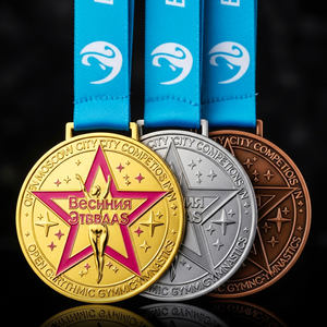 Medallas de Baile en Forma de Corazón con Relieve 3D, Premios para Bailarines de <span class=keywords><strong>Ballet</strong></span> con Cintas Personalizadas para Recitales, Competiciones y Reconocimiento de Equipos - Product Image 2