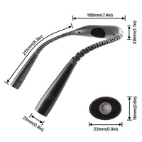 Lampe de lecture suspendue flexible pour cou LED portable 3 Modes Soins des yeux avec corps PC au design moderne rechargeable de type C pour chambre à coucher