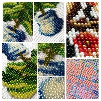 Kit de broderie de perles en tissu M-069, motif cheval, bricolage, artisanat fait main, travaux d'aiguille, décoration murale pour la maison, cadeau