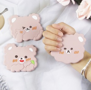 Custom Fashion Silicone Portable Hand Mirror Factory Directly Sale Cute Cartoon Makeup Mirror