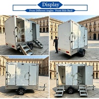 Promotion : Remorque WC Mobile 2 Postes à Essieu Unique avec Urinoir et Lavabo pour Événements Extérieurs et Chantiers de Construction