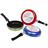 En stock, économique : Mini poêle à frire antiadhésive en aluminium, casserole, faitout et marmite à soupe, 12cm, 14cm, 18cm, couleur aléatoire