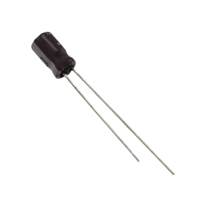 Condensateur à traversée de circuit (TH) en aluminium 15 µF 20 % 16 V RADIAL TH USF1C150MDD – Distributeur agréé - Product Image 1