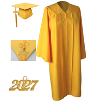 Ensemble de Robe de Remise de Diplôme Personnalisée Noire Mate avec Toque, Ruban et Écharpe – Tenue Académique Unisexe pour Adultes (École, Université) – Vente en Gros
