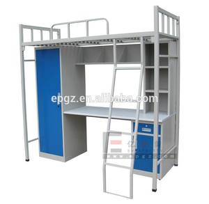 <span class=keywords><strong>Lit</strong></span> superposé en métal d'auberge à prix d'usine avec bureau et armoire - Product Image 6