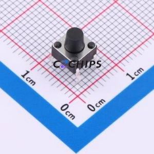 K2-1102DP-G3SW-04 Tactile Switch Through hole-4P,6x6mm Switch Single Pole Single Throw Round Button 1.8N Through Hole - Product Image 1
