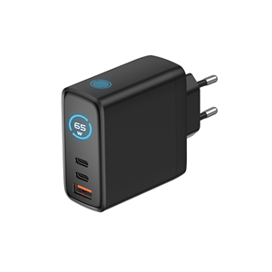 Cargador GAN de pantalla TFT multipuerto de 65W de alta calidad, adaptador de corriente de carga rápida multidispositivo de 3 puertos para Macbook para ordenador portátil - Product Image 5