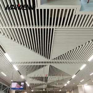 Good Quality aluminum Baffle Ceiling Fireproof Ceiling Panel Customized Modern Aluminum Alloy Strip Ceilings