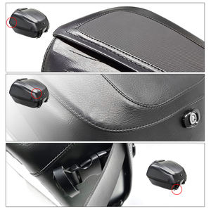 Boîte de rangement supérieure universelle en <span class=keywords><strong>cuir</strong></span> rigide pour <span class=keywords><strong>moto</strong></span> personnalisée avec porte-bagages - Product Image 5