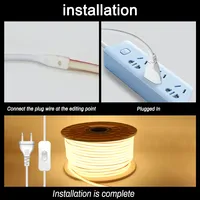 Cob Led Strip Light 110V Driverless Ip65 IP67 Outdoor Waterproof Dot Free Flexible Cob Led Strip 220v