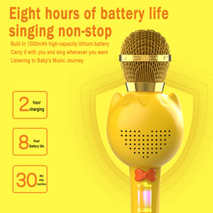Microphone BT pour enfants personnalisé OEM ODM, microphone chantant de dessin animé, haut-parleur pleine fréquence, machine de karaoké sans fil rechargeable - Product Image 6