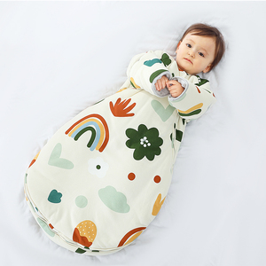 Sacco nanna autunnale e invernale per neonati, trapuntino in velluto a pois ispessito anti-scalcio per bambini, sacco nanna lenitivo per neonati quattro stagioni - Product Image 1