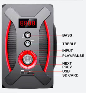 Hottest 2.1 Channel Multimedia Speaker Music System Home Theater Woofer Speakers With LED Light - Product Image 3