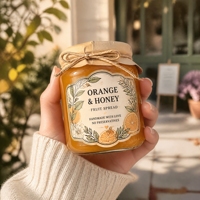 Étiquettes personnalisées pour bouteilles de miel, confiture, jus, aliments, autocollants adhésifs imperméables en PET, cosmétiques, dentifrice, parfum, shampoing, soins de la peau