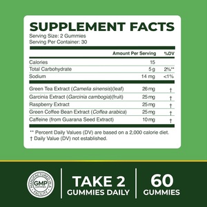 Gomitas de energía de té verde Matcha orgánico vitamina B12 B3 antioxidante CoQ10 <span class=keywords><strong>natural</strong></span> vegano sin gluten fibra dietética Kosher sin OGM - Product Image 6