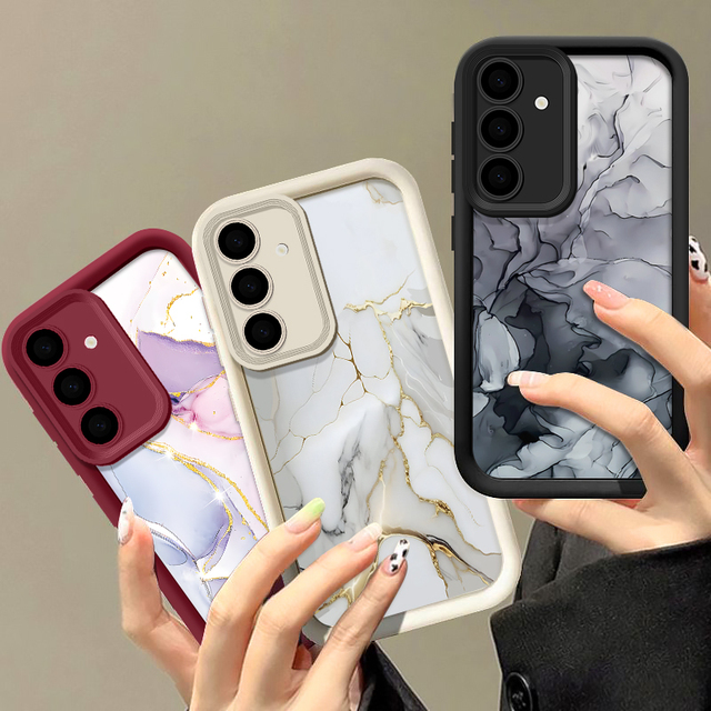 Marble Pattern Case for Samsung Galaxy S24 S23 S22 Ultra Plus S21 S23 S20 FE A55 A54 A53 A52 A34 A14 5G Soft Silicone TPU Cover