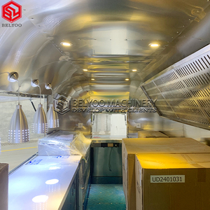 Camion de nourriture pizza professionnel avec configuration complète de cuisine Logo de lumière LED personnalisé Remorque en acier inoxydable de cuisine de <span class=keywords><strong>bar</strong></span> mobile - Product Image 4