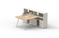 ATWOKA - Bureau de travail moderne de conception récente, poste de travail modulaire avec rangement, luxe pour le personnel