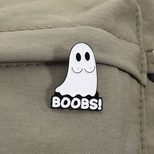 Karikatür sevimli Boo broş emaye pimleri seksi Boo ganimet göğüsler Metal broşlar yaka rozeti sırt çantası takı hediye toptan pimleri - Product Image 3