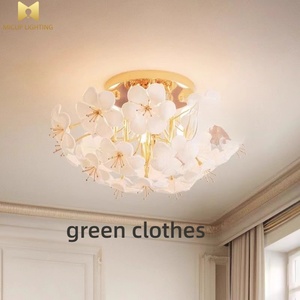 Post-moderno creativo lussuoso ristorante petalo palla bianco vetro Murano moderno minimalista lampadari ristorante - Product Image 2