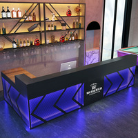 Comptoir de bar de style industriel personnalisé, comptoir de bar de restaurant, comptoir de bar en fer rétro, boutique de barbecue, salle de billard, comptoir de caisse