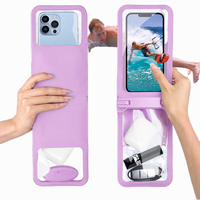 Étui de téléphone universel Sinatech double compartiment IPX8 en PVC et TPU, étanche, transparent, design sportif, pour iPhone