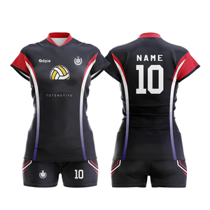 Fabricant vente en gros chemises de volley-ball personnalisées pour femmes et filles uniformes de volley-ball à manches courtes sublimés maillots de volley-ball d'équipe - Product Image 3