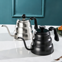 Bouilloire à café en acier inoxydable Cloud  Pot à café en forme de tasse, résistant à la chaleur, avec thermomètre, cadeau pour la maison