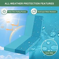 Cojín de Espuma de Alta Densidad para Tumbona de Exterior, Impermeable, Personalizado de Fábrica, para Patio, Jardín, Piscina, Muebles de Hotel
