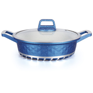 Diamond Pattern Maifan Stone Non-Stick Aluminum <b>Cookware</b> Set 6 Pieces Oven Safe Hand Wash Only - Product Image 3