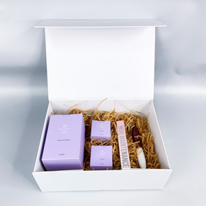 28x10x20cm Luxury Foldable White Magnetic Box Gift Cardboard Box Jewelry Business Packing Paper <b>Boxes</b> for Packaging Cosmetics - Product Image 2