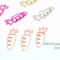 Clips Metálicos con Forma de Zanahoria de Colores Surtidos al por Mayor para Fabricantes, 30-35mm, Únicos para Estudiantes, Oficina, Escuela y Uso Doméstico