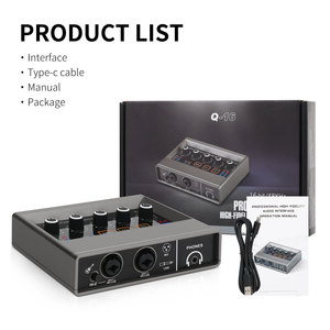 Interface audio USB, <span class=keywords><strong>2</strong></span> entrées XLR, carte son, alimentation fantôme 48V, enregistrement d'instruments et de micros, PC, Mac, diffusion en direct, fabrication industrielle - Product Image 2