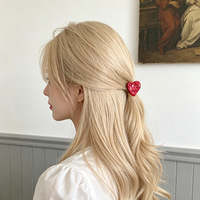 Mini-Haarspangen aus Acetat in Herzform, niedliche, süße Party-Haaraccessoires für Frauen und Mädchen, für halb hochgestecktes Haar