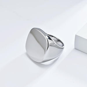 Fashion <b>Rings</b> Geometric Titanium Steel Gold Black Silver Unisex Gift Jewelry - Product Image 3